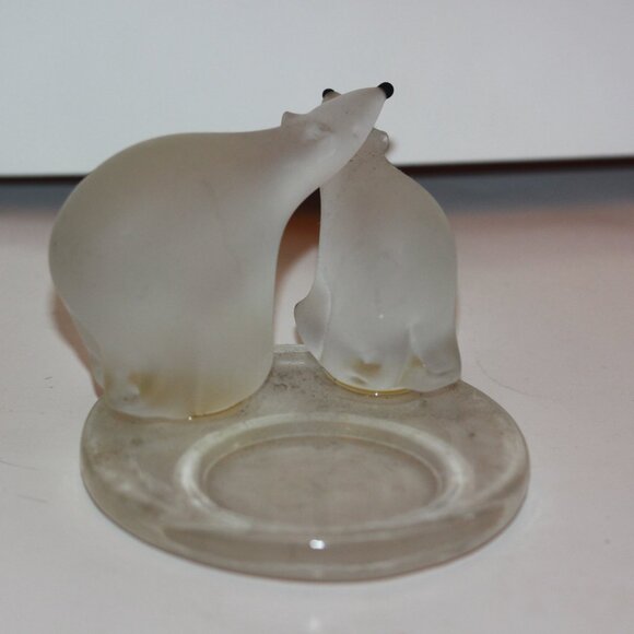 Partylite Polar Bear Frosted Glass Candle Holder - Picture 2 of 3